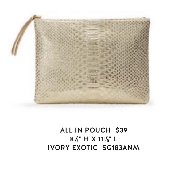 NWOT Stella & Dot All in Pouch, Gold - Picture 5 of 5